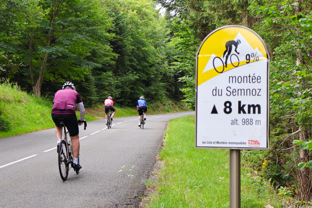 Col de Semnoz climb above Lake Annecy
