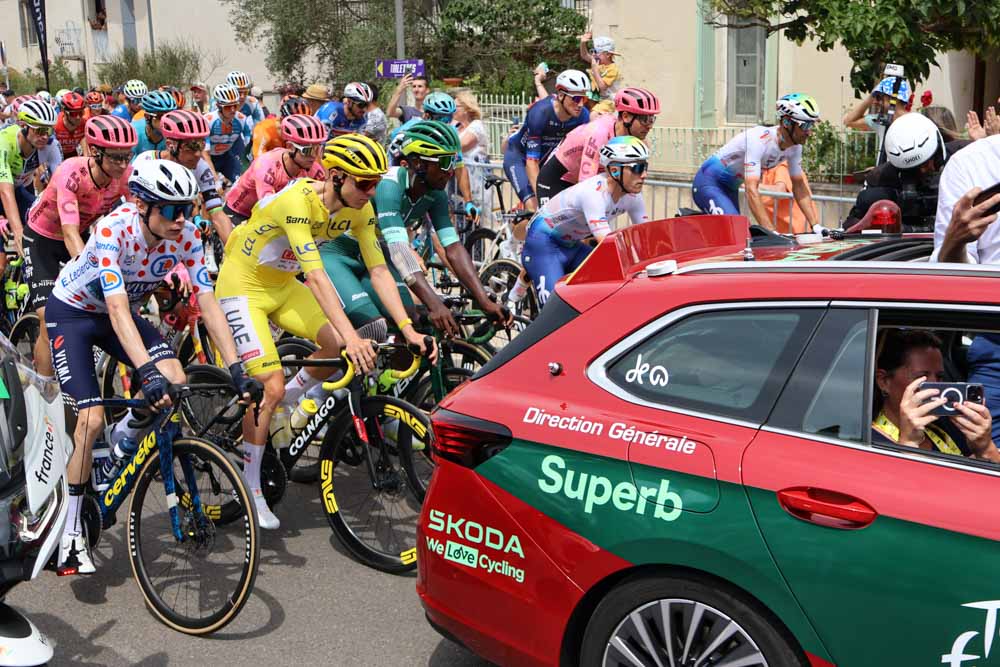 Yellow jersey roll out at the Tour de France