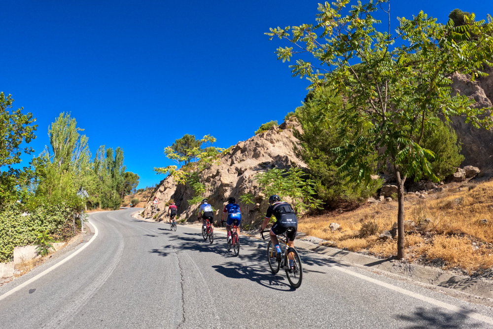 Guests riding together on a Bikestyle Tours cycling holiday