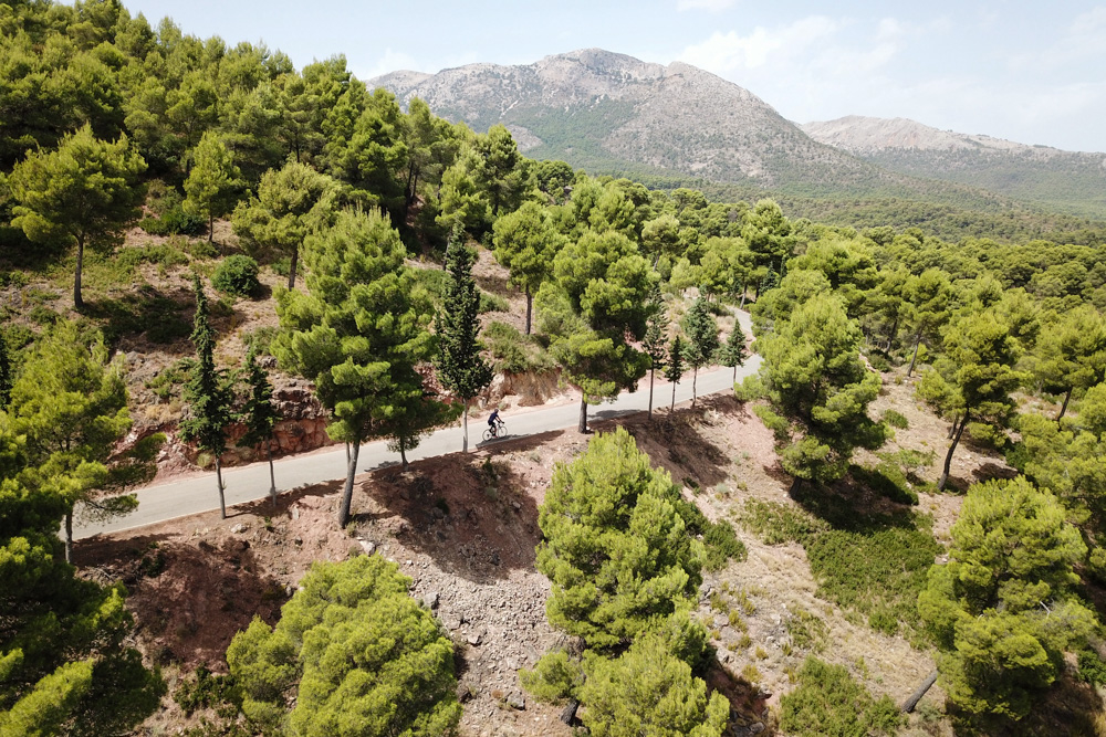 Mountain road used on a Bikestyle Tours cycling adventure