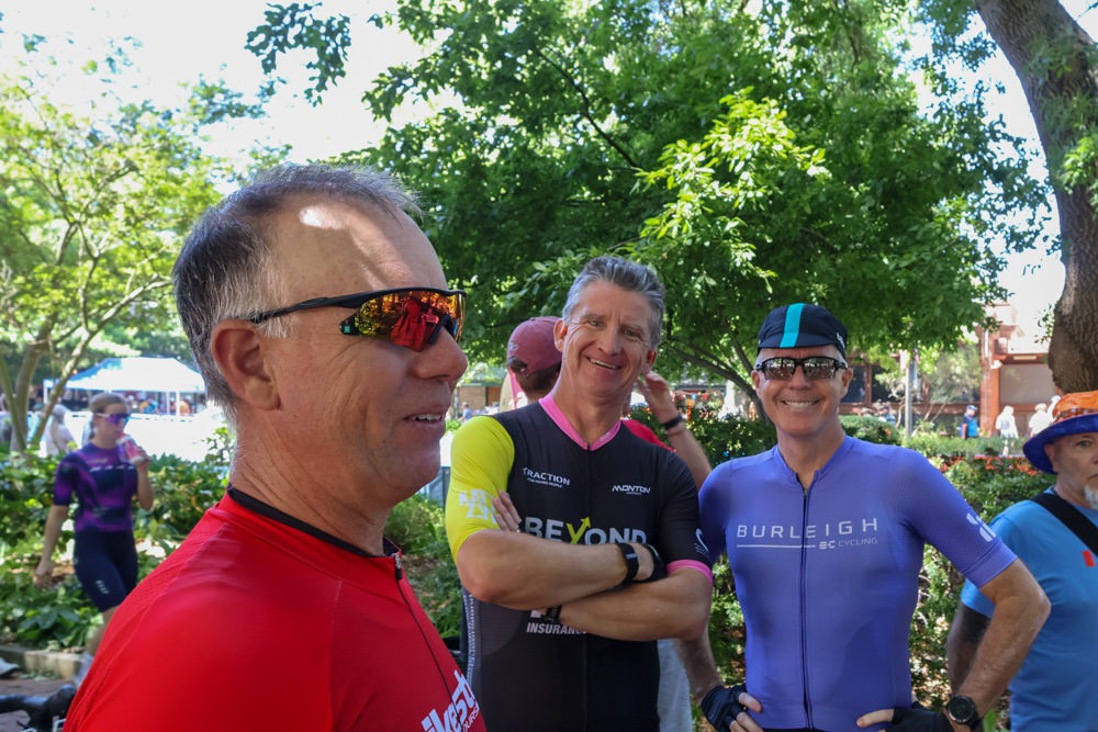 Bikestyle Tours guests and guides enjoying the Tour Down Under atmosphere