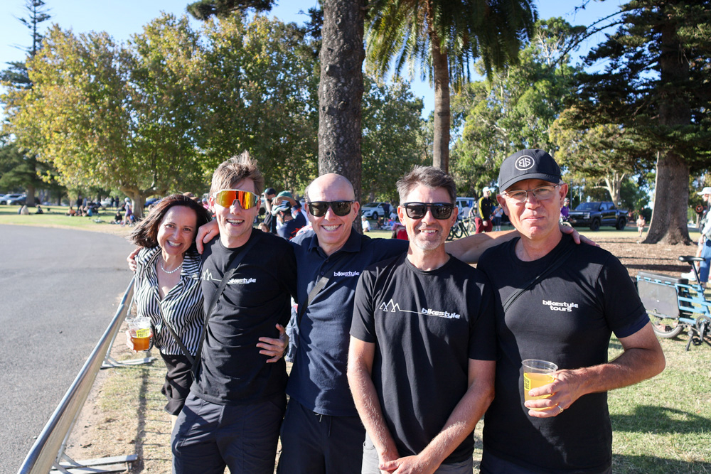 Bikestyle Tours guests enjoying the atmosphere during Tour Down Under week